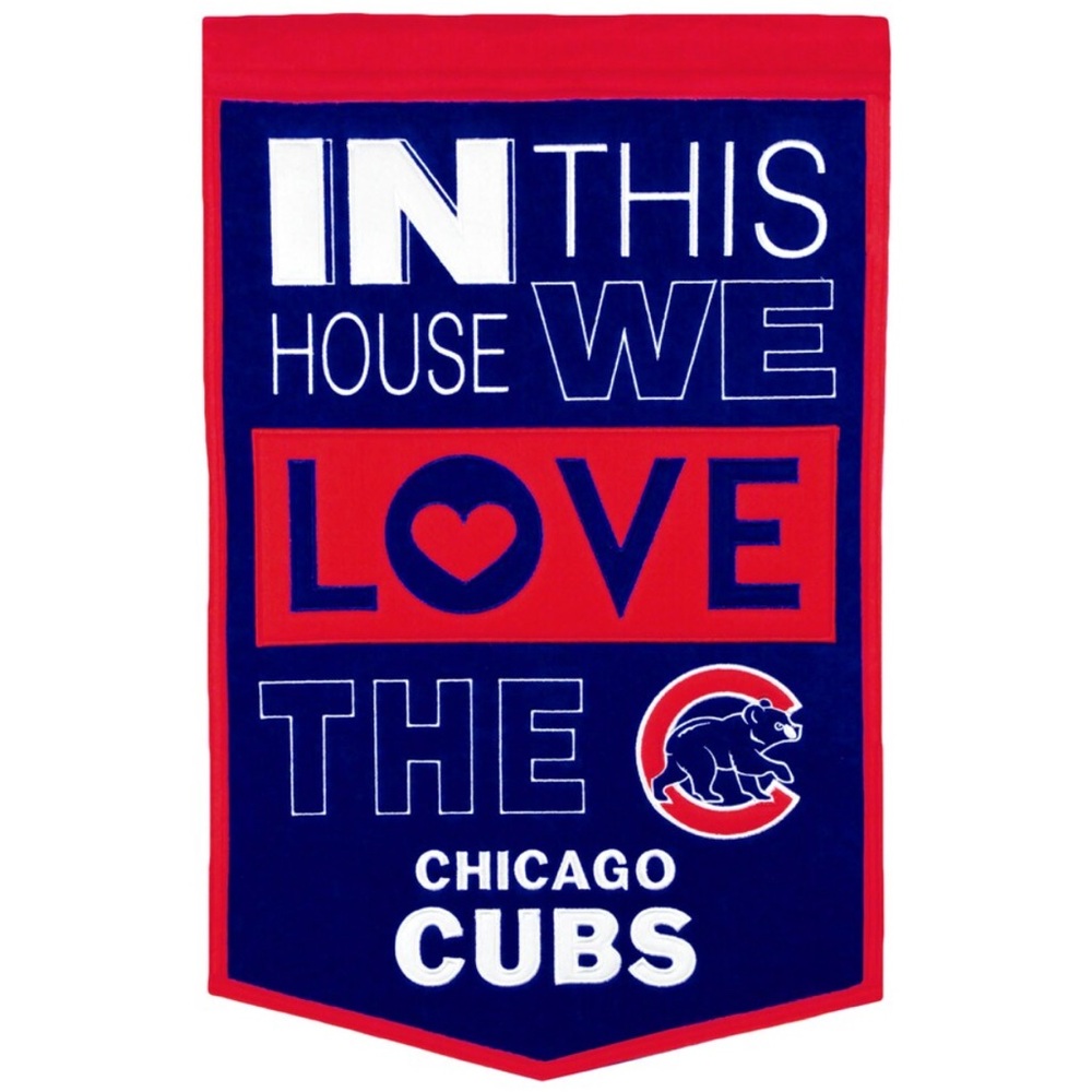 Chicago Cubs 15''‎ x 24'' Home Banner - Blue/Red